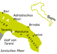 &Uuml;bersichtskarte Espresso Apulien
